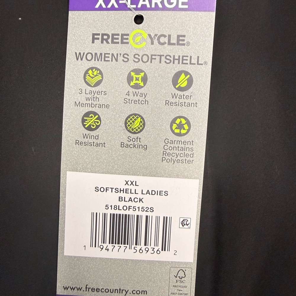 FREE COUNTRY Women’s Softshell Jacket – XXL – New With Tags! - Picture 3 of 3
